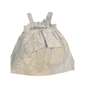Southern tots blue white 24 baby dress big bow tank sundress seersucker stripe 2